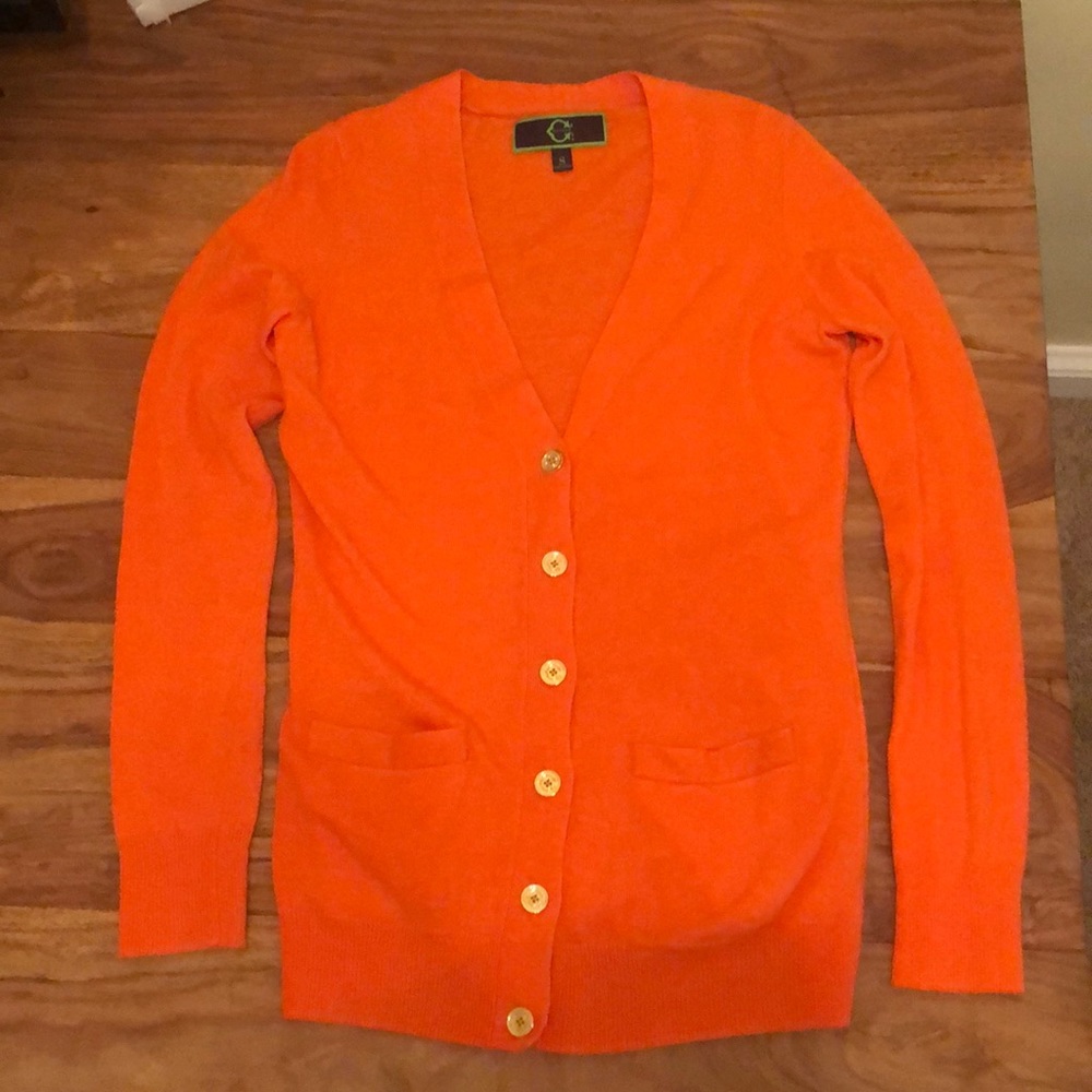 C. Wonder cardigan with gold buttons.